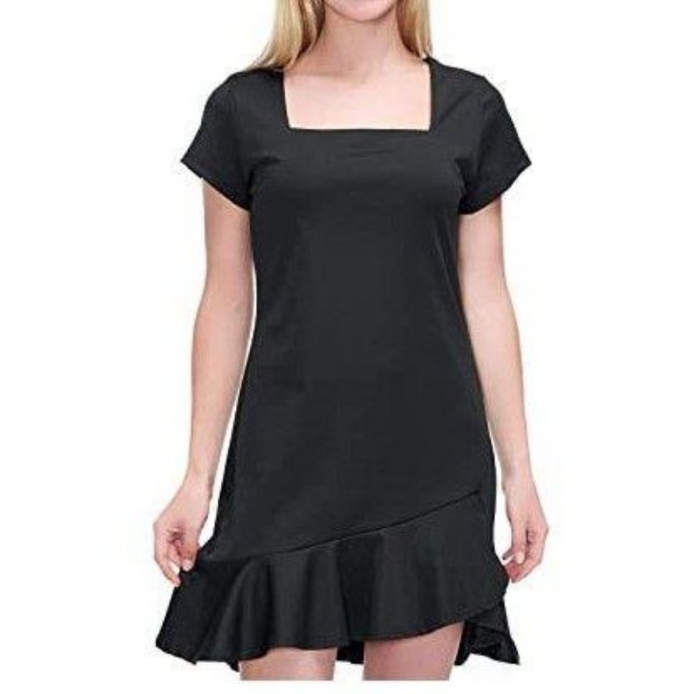 CBSTYLE Short Sleeve Ruffles Dress